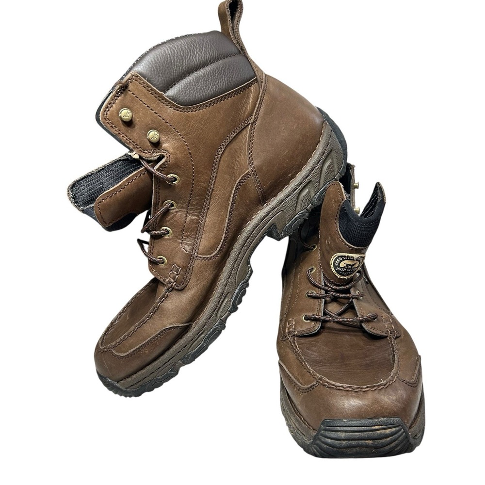 Red Wing Irish Setter 805 Brown Leather Hunt Havoc Boots Men's Size 14 Goretex - Picture 11 of 14